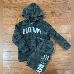 3T Toddler Boy Matching Jogger Set - Army Fatigue